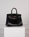 Hermès Birkin 30 aus Shiny Krokodil Leder
