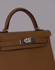 Hermès Mini Kelly aus Epsom Leder mit Palladium Beschlägen in Biscuit
