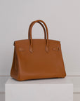 Hermès Birkin 30 aus Epsom Leder mit Gelbgoldenen Beschlägen in Gold