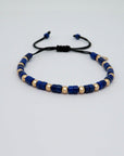 Jaibor Zugarmband mit Lapis-Lazuli Besatz in 750/18K Rosegold / Nylon