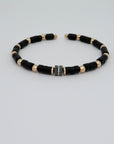 Jaibor Armspange mit 0,61ct Brillant u. Onyx in 750/18K Rosegold / Titan