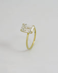 Ring mit 3,06ct F-vs1 Diamant in 585/14K Gelbgold Lab. Grown IGI