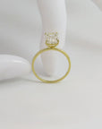 Ring mit 3,06ct F-vs1 Diamant in 585/14K Gelbgold Lab. Grown IGI