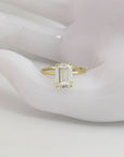 Ring mit 3,06ct F-vs1 Diamant in 585/14K Gelbgold Lab. Grown IGI