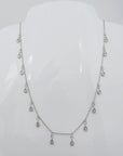 Collier / Kette mit 0,91ct TW-si Brillant in 750/18K Weißgold 46cm