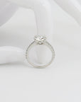 Solitär Ring mit 3,54ct I-si2 + 0,32ct Brillant in 750/18K Weißgold Gr. 56 / DPL