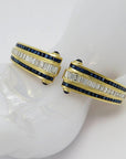 Armreif Armspange mit ca. 5,00ct TW-vs Diamant u. ca. 4,00ct Saphir 18K Gelbgold