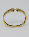 Armreif Armspange mit ca. 5,00ct TW-vs Diamant u. ca. 4,00ct Saphir 18K Gelbgold