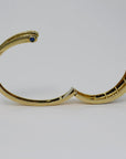 Armreif Armspange mit ca. 5,00ct TW-vs Diamant u. ca. 4,00ct Saphir 18K Gelbgold