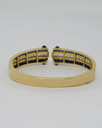 Armreif Armspange mit ca. 5,00ct TW-vs Diamant u. ca. 4,00ct Saphir 18K Gelbgold