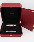 Cartier Love Armreif klassisches Modell mit 4 Diamanten 750/18K Rosegold Gr. 18