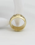 Bvlgari Monologo Ring mit Diamant Besatz in 750/18K Gelbgold Gr. 55