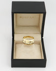 Bvlgari Monologo Ring mit Diamant Besatz in 750/18K Gelbgold Gr. 55