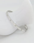Cartier Love Armreif kleines Modell mit 6 Diamanten 750/18K Weißgold Gr. 17