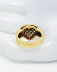 Wempe Herz Ring mi 2,37ct TW-IF Diamant + 1,20ct Rubin 750/18K Gelbgold Gr. 50