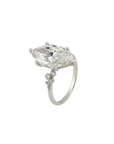 Ring mit 5,02ct F-vs1 Dia. + 0,20ct E-vs Brillant in 750/18K Weißgold Lab. Grown