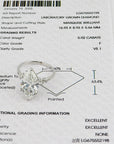 Ring mit 5,02ct F-vs1 Dia. + 0,20ct E-vs Brillant in 750/18K Weißgold Lab. Grown