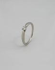 Tiffany & Co. Ring Solitärring mit 0,21ct F-vvsi Brillant in 950`er Platin Gr. 57