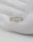 Tiffany & Co. Ring Solitärring mit 0,21ct F-vvsi Brillant in 950`er Platin Gr. 57