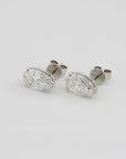 Ohrstecker mit 3,13ct E-vs 1 Diamant Lab Grown in 750/18K Weißgold IGI Expertise