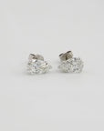 Ohrstecker mit 3,13ct E-vs 1 Diamant Lab Grown in 750/18K Weißgold IGI Expertise