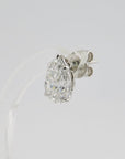 Ohrstecker mit 3,13ct E-vs 1 Diamant Lab Grown in 750/18K Weißgold IGI Expertise