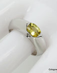 Ring mit ca. 0,05ct TW-vs Brillant + ca. 1,00ct Saphir 750/18K Weißgold Gr. 55