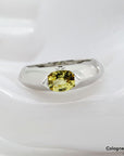 Ring mit ca. 0,05ct TW-vs Brillant + ca. 1,00ct Saphir 750/18K Weißgold Gr. 55