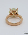 Ring Solitärring mit 7,14ct VS 1 - leight yellow Brillant in 750/18K Rosegold DPL Expertise