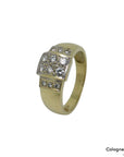 Ring mit ca. 0,50ct TW-vsi Brillant in 585/14K Gelbgold Gr. 65