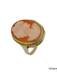 Ring mit Gemme in 585/14K Gelbgold Gr. 57