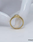 Ring Bandring mit ca. 0,20ct W-si Brillant in 585/14K Gelbgold Gr. 50