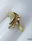 Ring mit ca. 0,20ct W-si Brillant in 585/14K Gelbgold Gr. 56