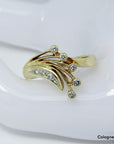Ring mit ca. 0,20ct W-si Brillant in 585/14K Gelbgold Gr. 56
