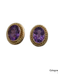Ohrstecker mit Amethyst Besatz in 585/14K Rosegold