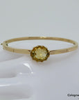 Armreifen Armschmuck mit Citrin Besatz in 585/14K Rosegold