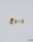 Ohrstecker Zarge mit 0,54ct TW-vsi Brillant in 750/18K Gelbgold