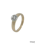 Ring Solitärring mit ca. 0,25ct I-IF Brillant in 585/14K Weiß-/Gelbgold Gr. 56