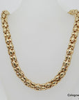 Kette Collier Himbeer Muster in 750/18K Gelbgold Länge 50 cm