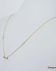 Collier / Kette und Anhänger mit 0,07ct F-G/si Brillant in 750/18K Gelbgold