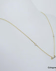 Collier / Kette und Anhänger mit 0,07ct F-G/si Brillant in 750/18K Gelbgold