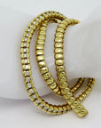 Collier Tenniskette mit ca. 3,57ct W-si Brillant in 750/18K Gelbgold