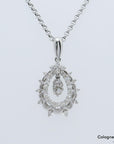 50ct TW-vsi Brillant in 850 + 900`er Platin Länge 50cm