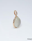 Firenze Anhänger mit Brillant und Rosenquarz Besatz in 585/14K Rosegold