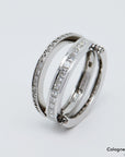 Ring Memoirering Klappbar mit 1,00ct G-si Diamant in 585/14K Weißgold Gr. 54,5