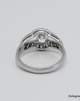 Solitärring mit 1,13ct G-vvs2 + 0,90ct Brillant 750/18K Weißgold DPL Expertise