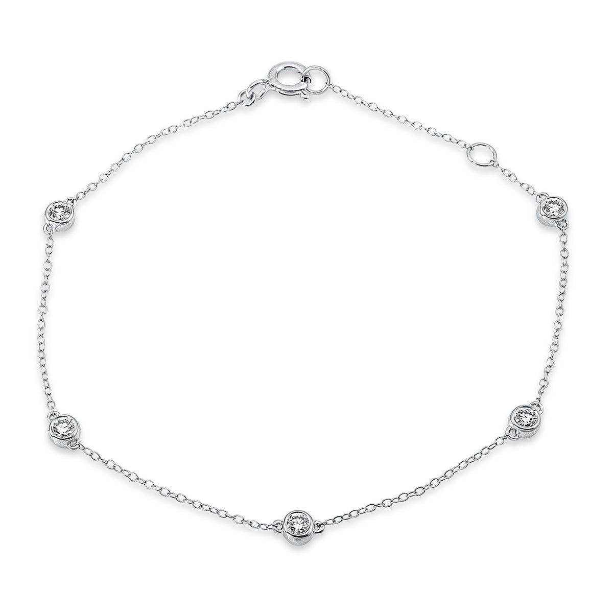 Armband 18 kt WG, mit ZÖ 15.5 cm