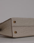 Hermès Mini Kelly aus Alligator Leder mit Gelbgoldenen Beschlägen in Beton