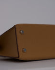 Hermès Mini Kelly aus Epsom Leder mit Palladium Beschlägen in Biscuit