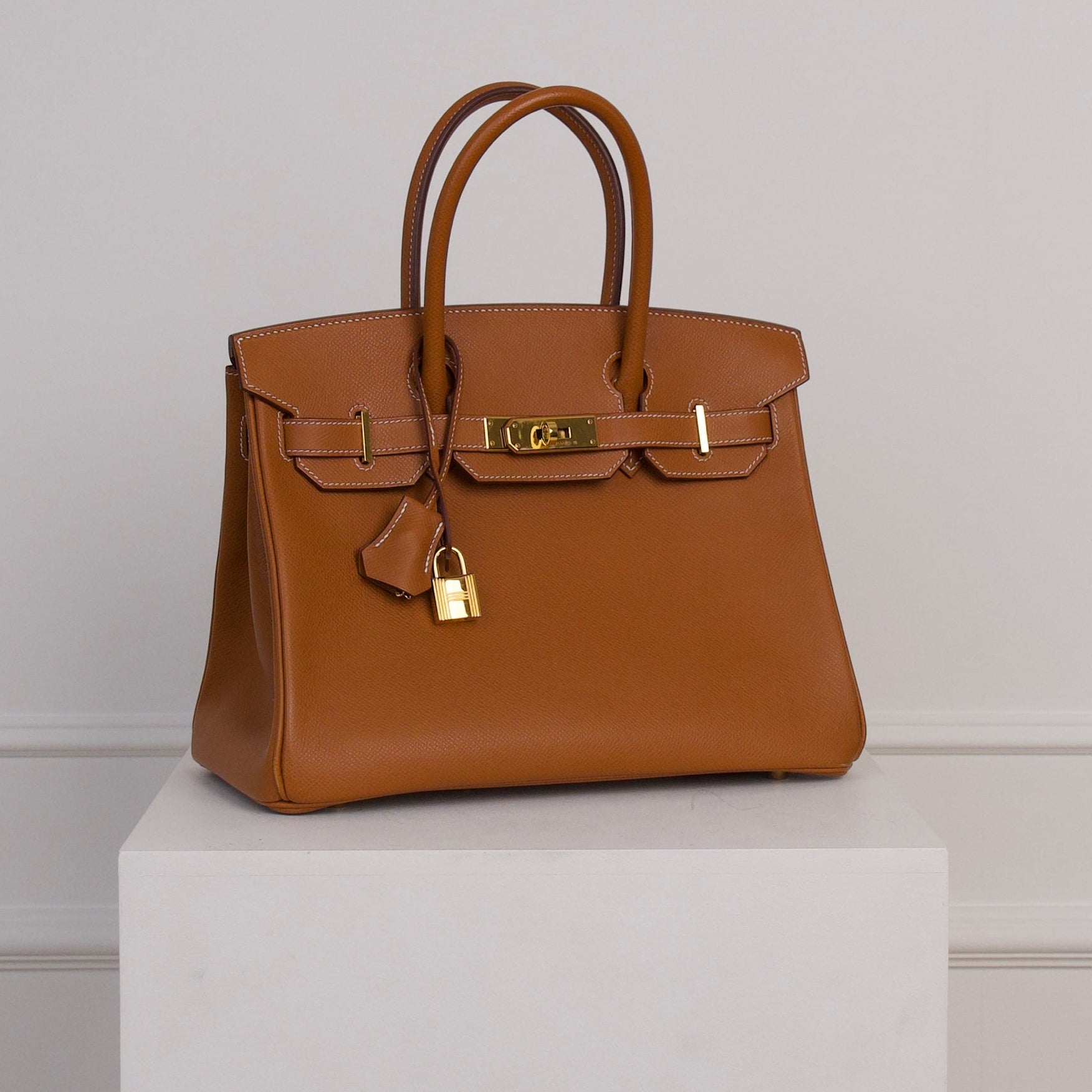 Hermès Birkin 30 aus Epsom Leder mit Gelbgoldenen Beschlägen in Gold